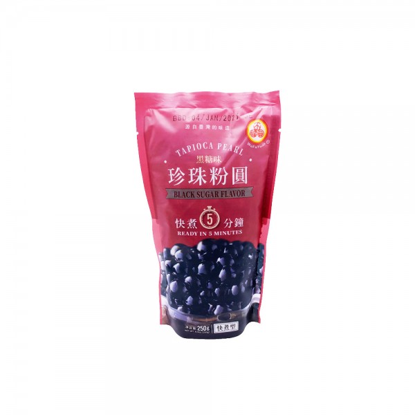 Schwarze Tapioka Perlen für Bubble Tea Wu Fu Yuan 250g