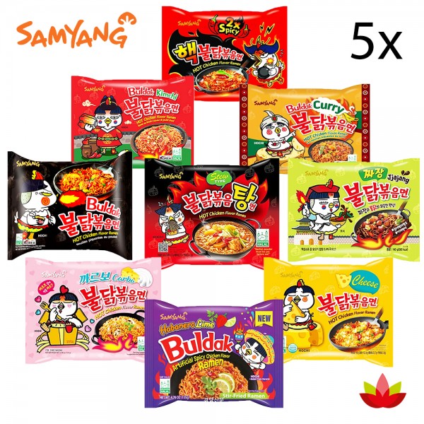 Samyang Ramen Hot Chicken Mega Box + 4 Einweg Bambusstäbchen gratis