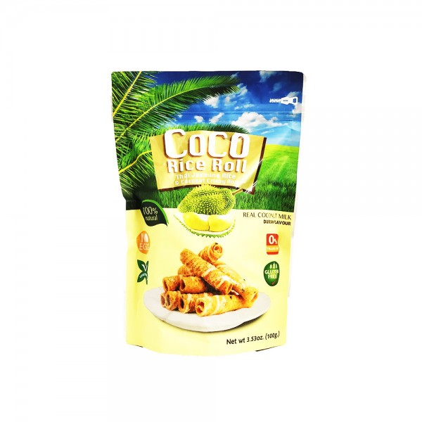 Knusprige Kokosreisrolle Durian Coco 100g