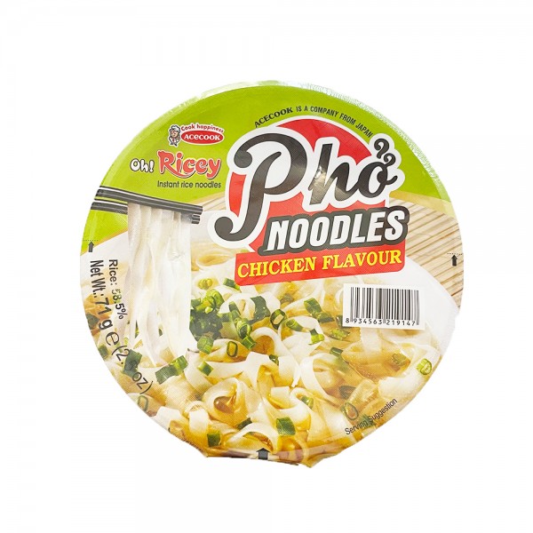 Oh Ricey Instant Pho Reisnudelsuppe Huhn Bowl Acecook 71g
