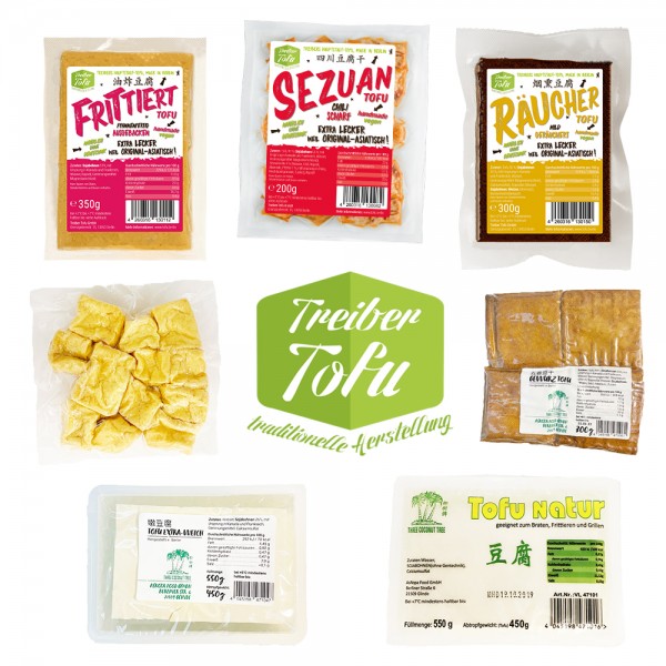 Treiber Tofu Box mit 7 verschiedenen Sorten