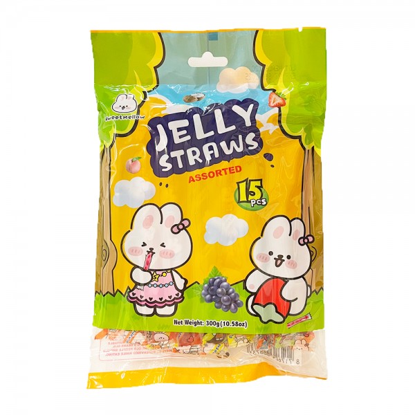 Jelly Straws 4 Geschmacksrichtungen Sweet Mellow 300g