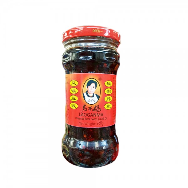 Chiliöl mit schwarzen Bohnen Lao Gan Ma 280g